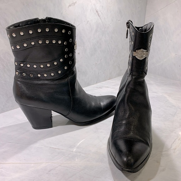 Harley-Davidson Shoes - Harley Davidson leather ankle boots Size 9
